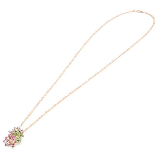 GSTV ジーエスティーブイ 新品同様 MARIデザイン K18YG 0.46ct/DG0.1ct/G0.1ct/A0.1ct/R0.07ct ネックレス