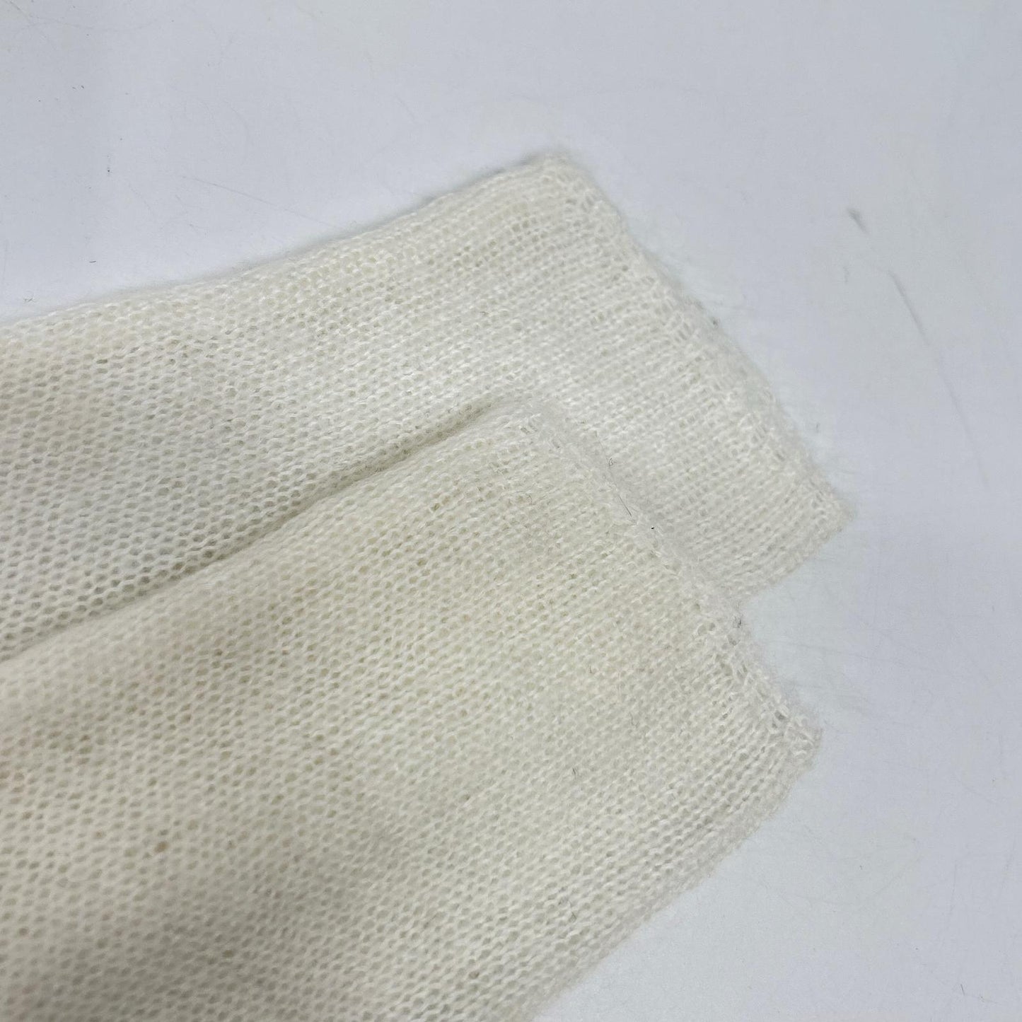 e BIOTOP yo biotop White Mohair Cardigan Top
