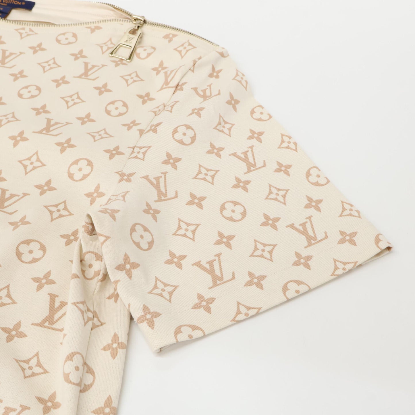 LOUIS VUITTON ルイヴィトン RW241WJ FQTS19 ベージュ モノグラムジップTシャツ トップス