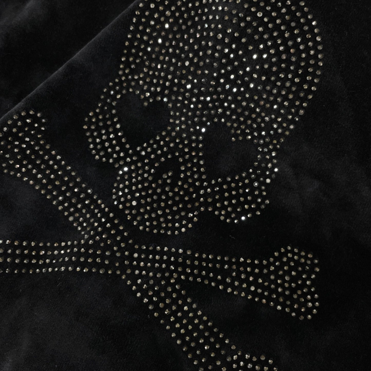 PHILIPP PLEIN Black Velour Swarovski Tracksuit Set-Up Suit Set-Up XS Ladies