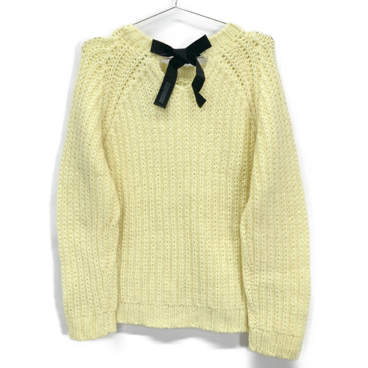 RED VALENTINO レッドヴァレンチノ XR3KC12G イエロー モヘア ケーブルニット トップス S レディース