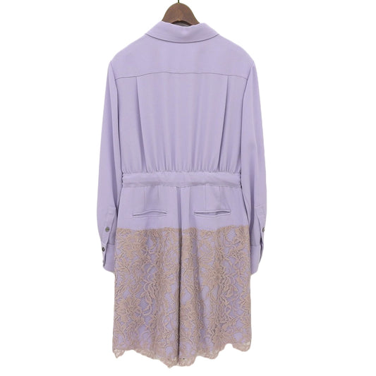 ADELLY ADELLY excellent condition triacetate shirt-style jumpsuit women's light purple ADL10-391 dress