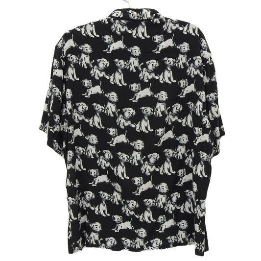 CELINE セリーヌ 総柄 犬 シャツ トップス メンズ ブラック/ホワイト 38 2C717307Q トップス