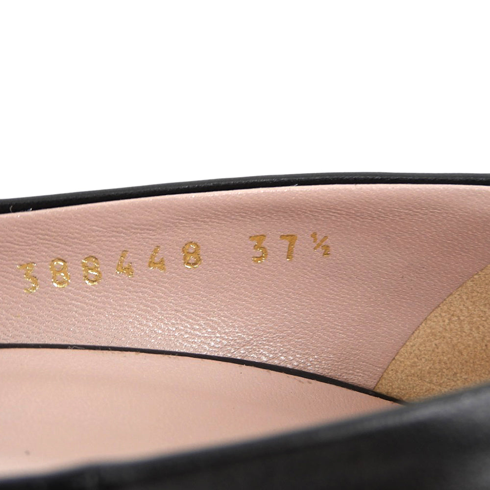 GUCCI グッチ 新品同様 ホースビット ハイヒール パンプス シューズ レディース ブラック 37 1/2 388448 シューズ 37.5