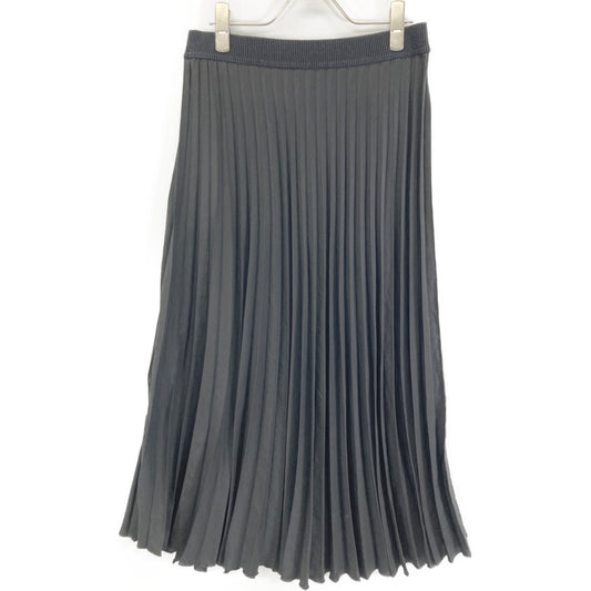 E20932530000 BLACK GONNA Pleated Skirt Skirt 44 Women's
