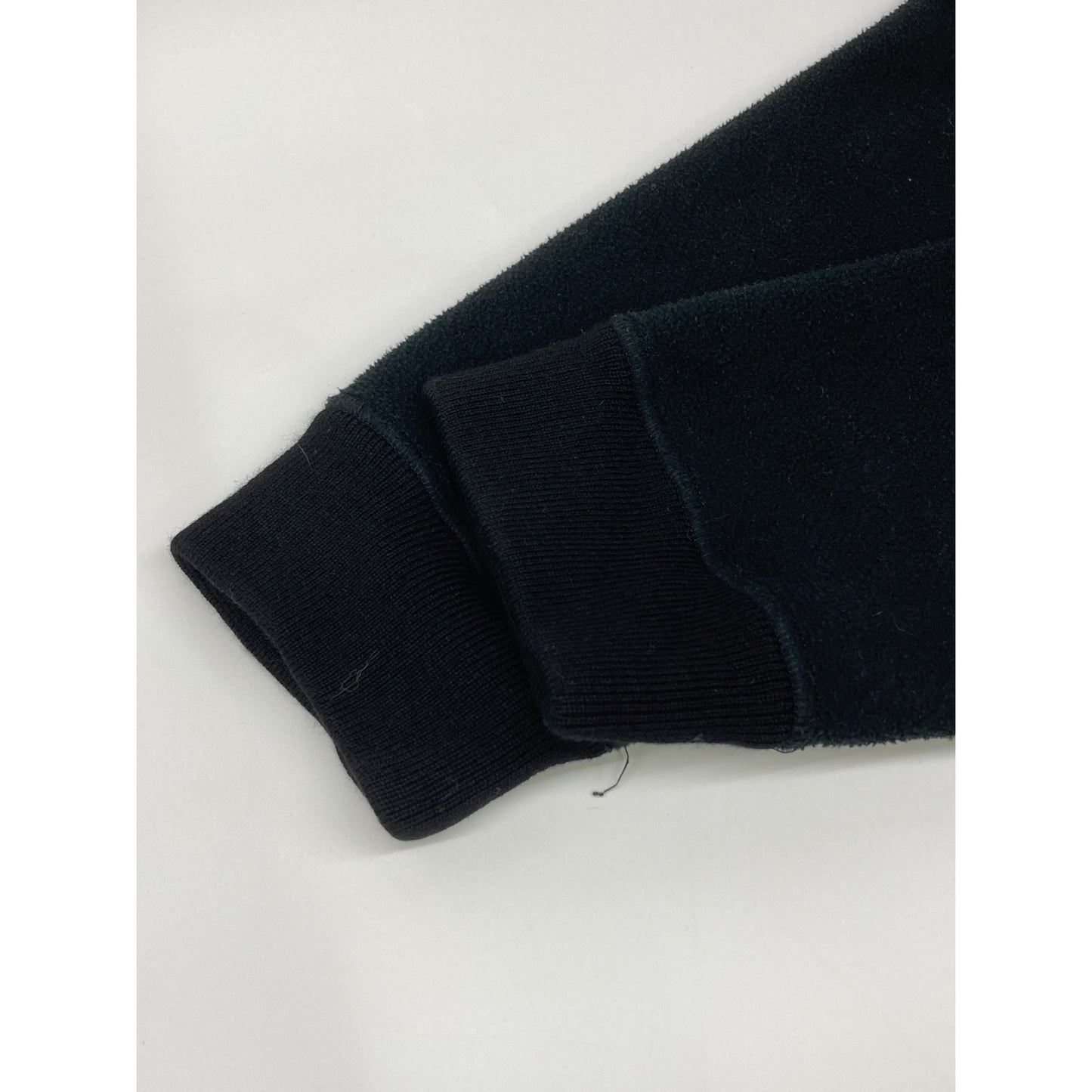 PRADA SPORT プラダスポーツ 000ET ブラック リブネック ハーフボタン ロゴ フリース トップス L