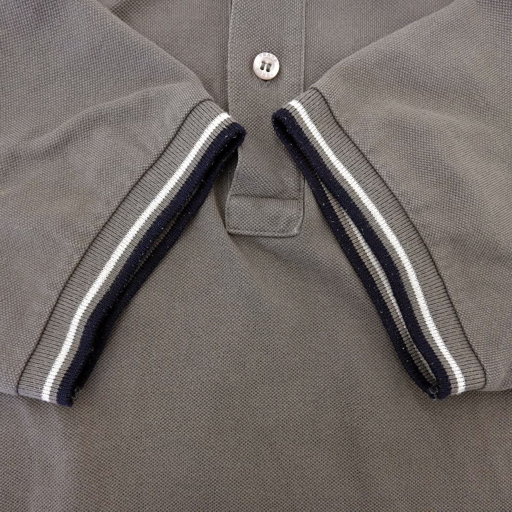 PRADA SPORT プラダスポーツ コットン ラバーロゴ ポロシャツ トップス メンズ グレー M SJJ887 トップス M