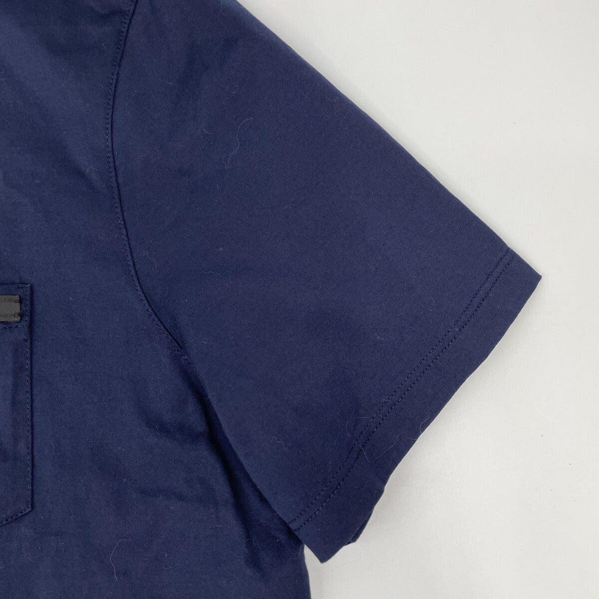 PRADA プラダ UJN007 ネイビー コットン ポロシャツ トップス Ⅿ