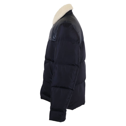 【国内正品】863C422H3830 羊羔毛领 约克皮革拼接羽绒服 50 男士