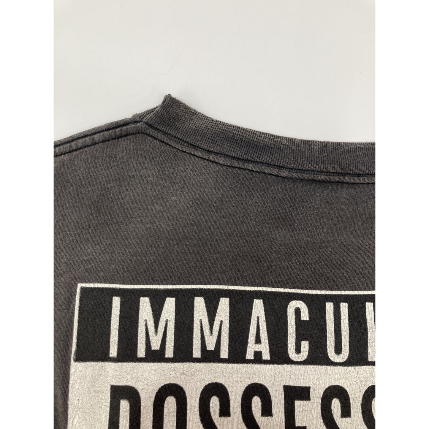 SAINT MICHAEL セントマイケル ×CPFM ブラック コットン100 フェード スマイルTシャツ トップス XXL