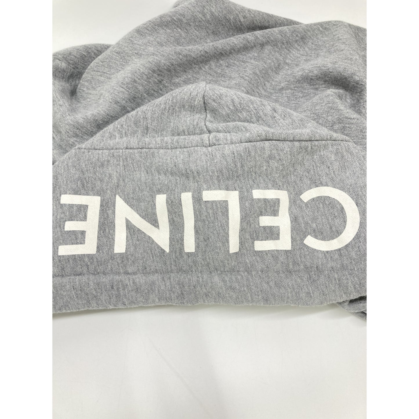 CELINE セリーヌ 2Y533670Q グレー コットンポリ ジップアップ パーカー トップス XXS