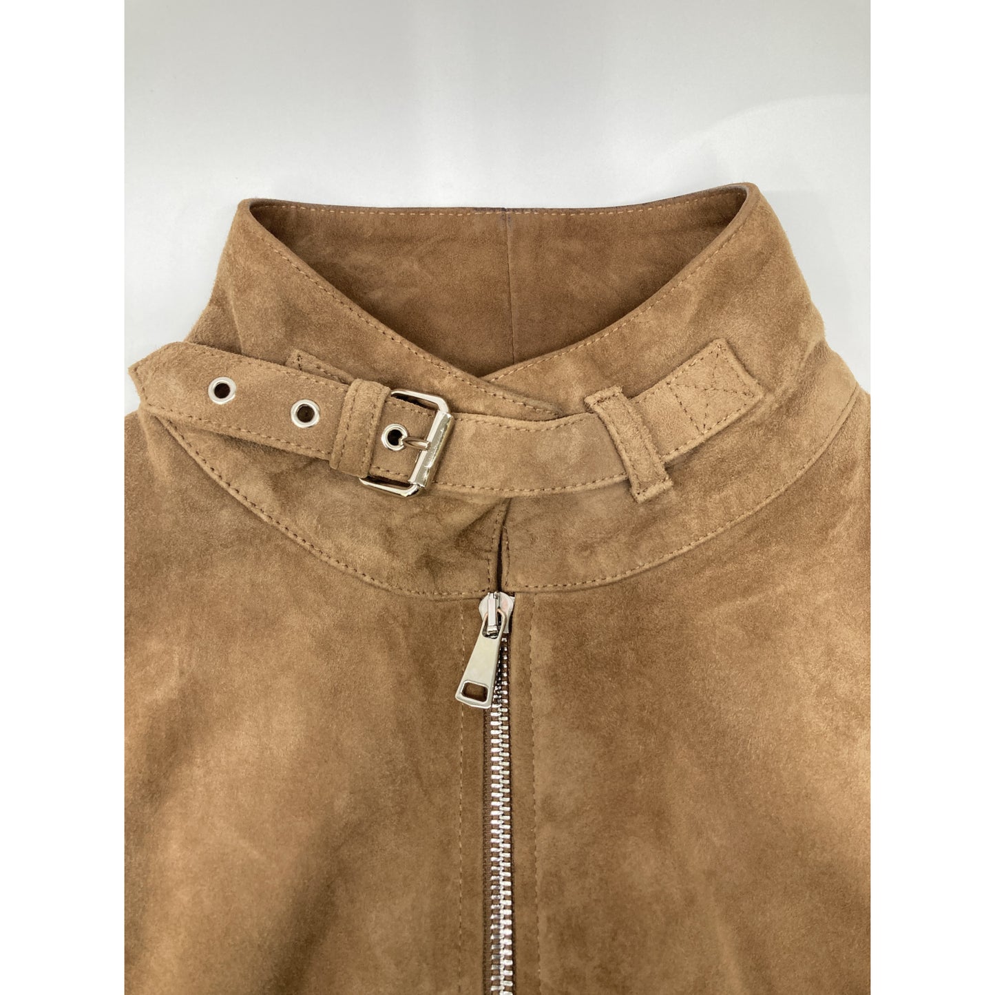 L'EDELLI レデッリ ブラウン ラム スエードレザー ライダース ジャケット ジャケット 46