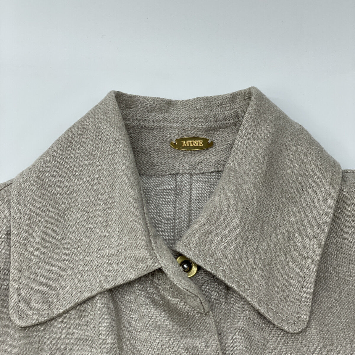 MUSE ミューズ ベージュ LINEN CHINO Gジャケット ジャケット F