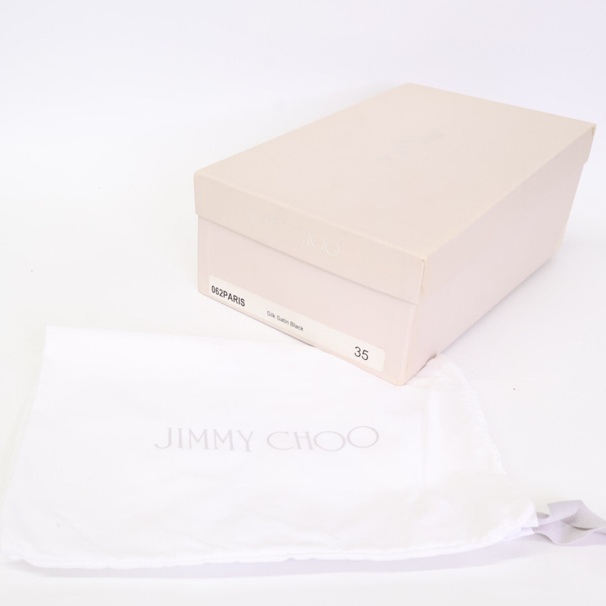 JIMMY CHOO ジミーチュウ 062PARIS シルクサテン ビジューデザイン バックストラップ ミュール/ シューズ 35