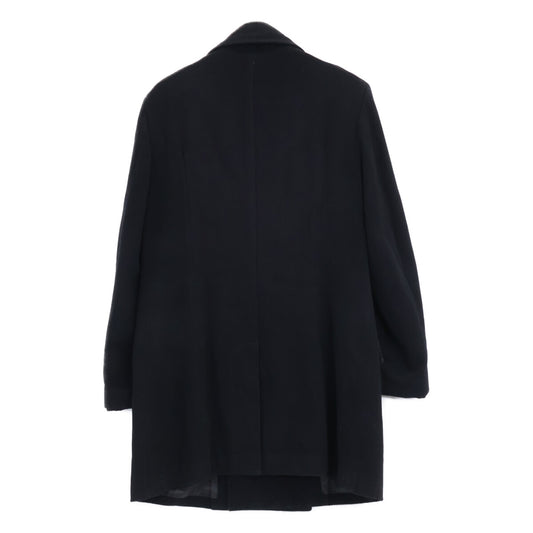2851FK BLACK WOOL x NYLON P-COAT Coat 54 Men's
