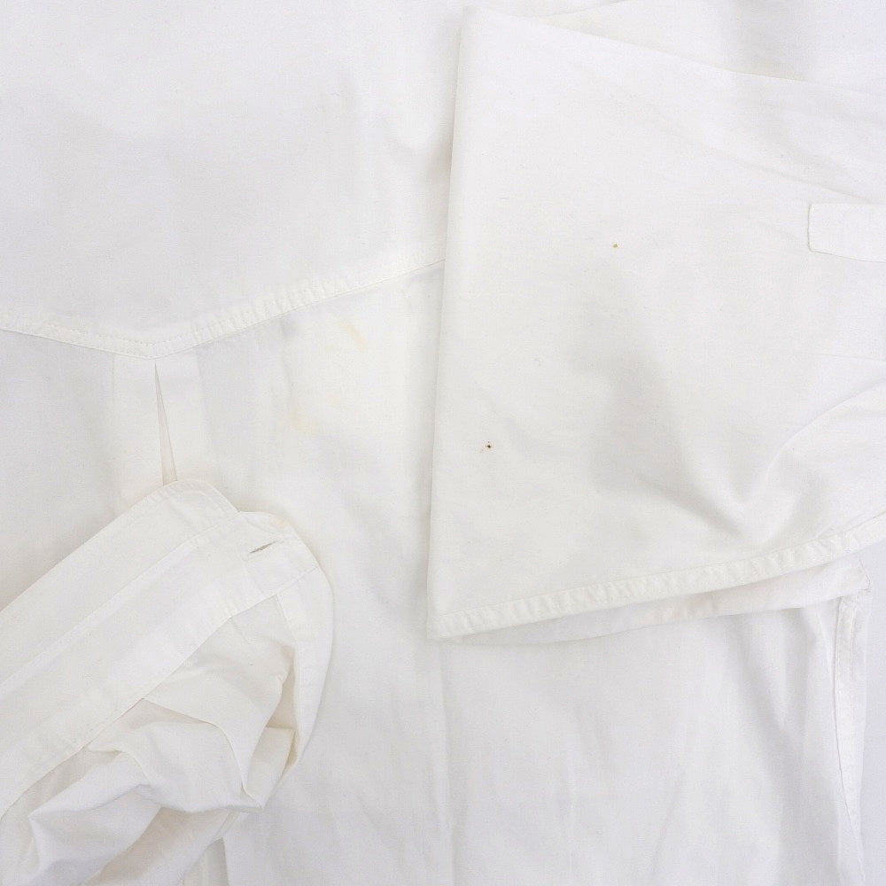 VERSACE JEANS ヴェルサーチジーンズ コットン100 シルバーメデューサボタン バンドカラー L/Sシャツ トップス メンズ ホワイト XL トップス XL