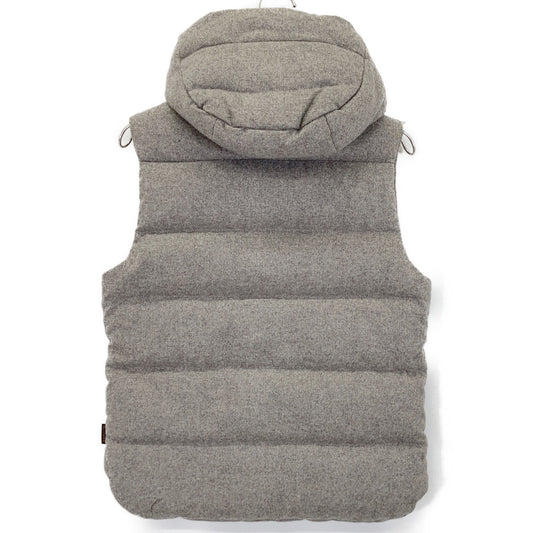 Gray wool x silk FORT TL down vest vest 44 men's