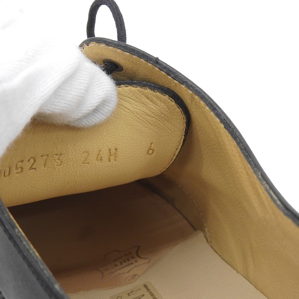 Paraboot パラブーツ 新品同様 シャンボード Uチップ レザー シューズ メンズ ブラック ノワール 6 105273 シューズ 6