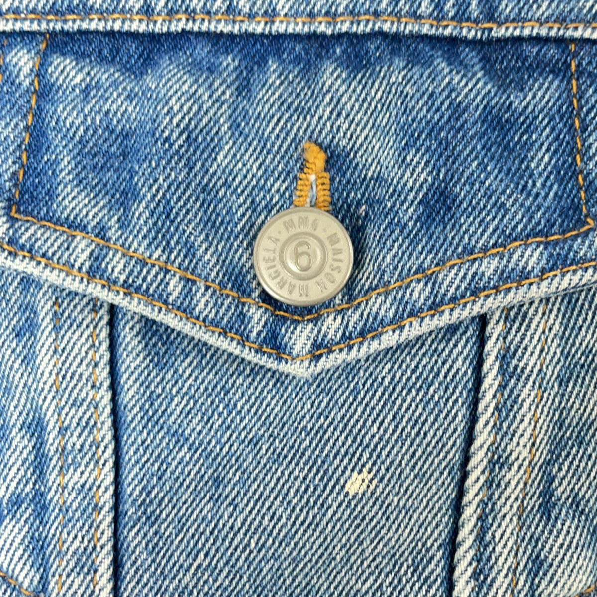 MM6 エムエムシックス S52AM0287 24SS ブルー ペイント デニムジャケット ジャケット 40