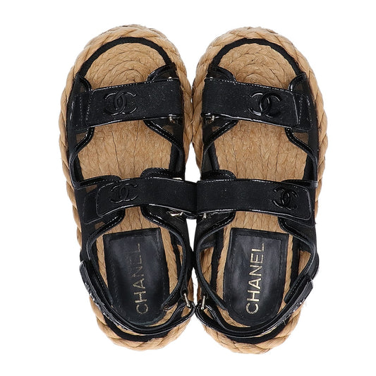 CHANEL Coco Mark Mesh Sandals G38945