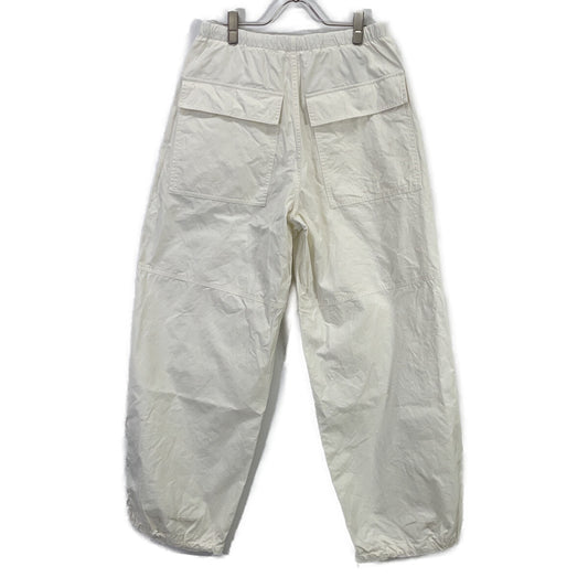 JIL SANDER 极简桑德 J21KA0147 24SS 白色 棉质及膝褶裥长裤 下装