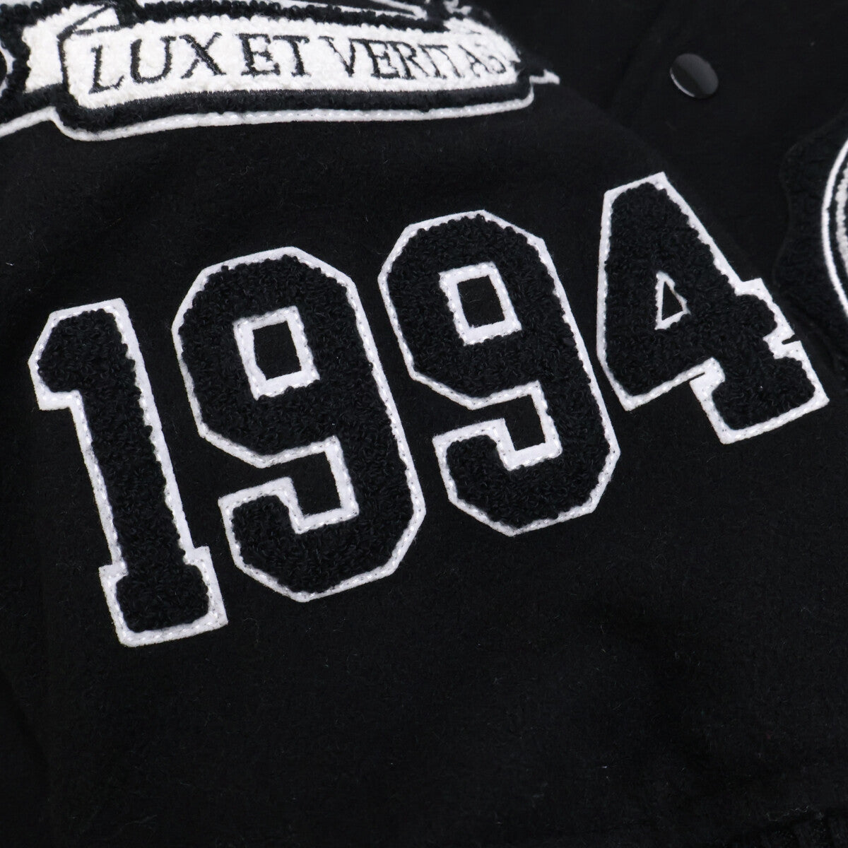 Supreme 24FW Black x White Veritas Varsity Jacket M Men's