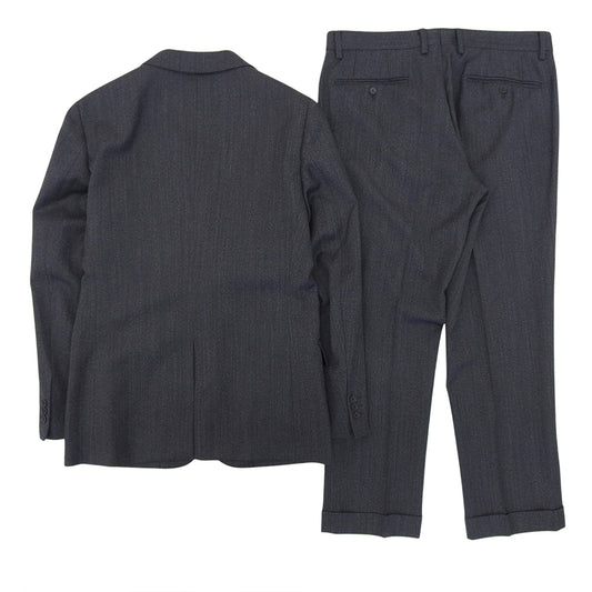 Green Label Relaxing 100% Wool Suit Set-Up Suit Set-Up Men's Gray 48 3121-127-2025 Suit Set-Up 48