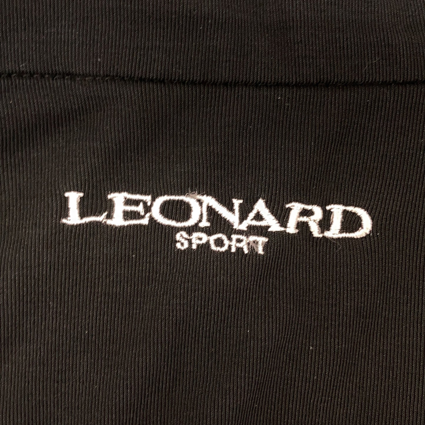 LEONARD レオナール 0538291 ブラック コットン100 ドローストリング L/Sシャツ トップス