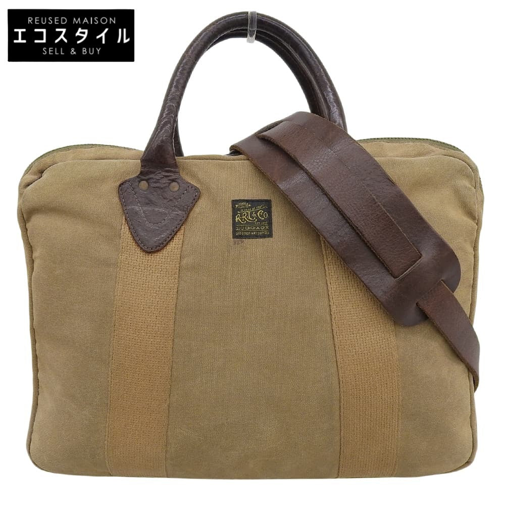 RRL ダブルアールエル キャンバス×レザー 2WAY ブリーフ バッグ