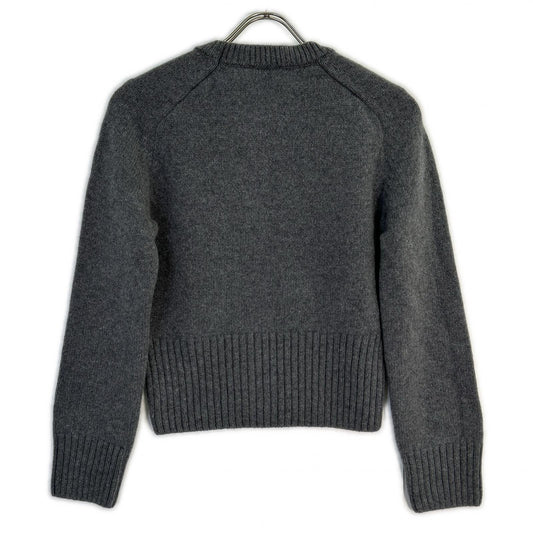 PATOU 24A-KN202-8064 Gray Wool Knit Sweatshirt Top