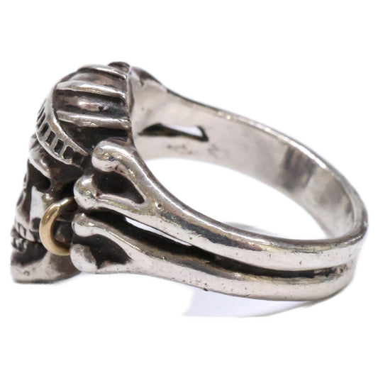 LEATHERS AND TREASURES 925 18K Small Pirate Ring
