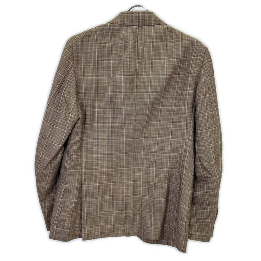 ISAIA イザイア 007173/000 ブラウン ウール×リネン 3Bジャケット ジャケット