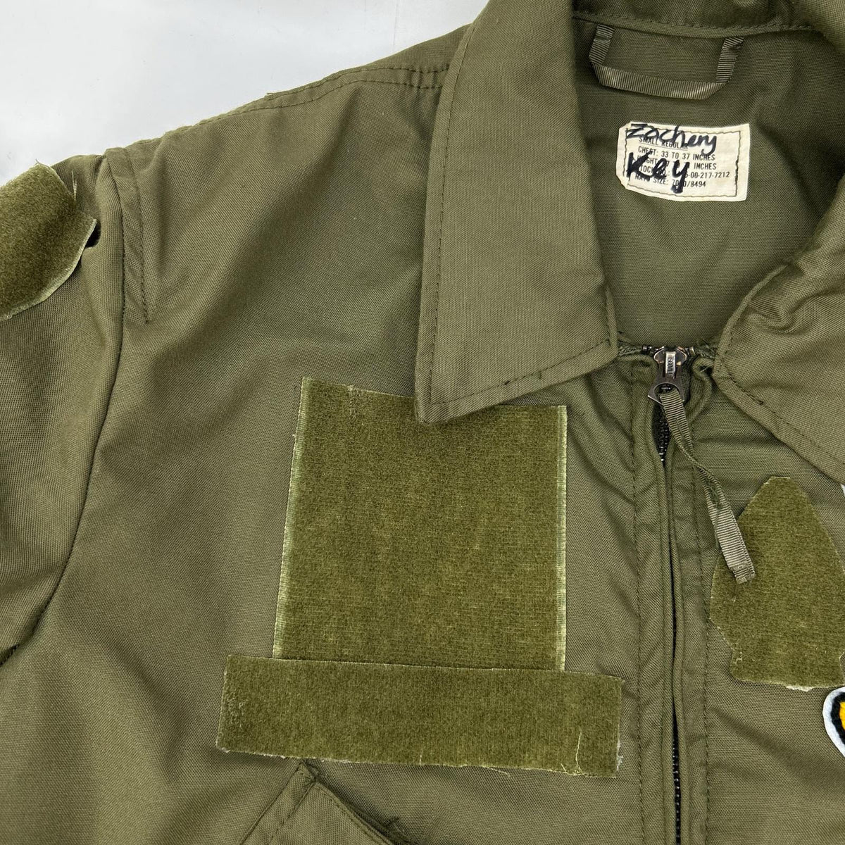 MILITARY ミリタリー Khaki 80s CVC Tanker Jacket with Mickey Patch Jacket