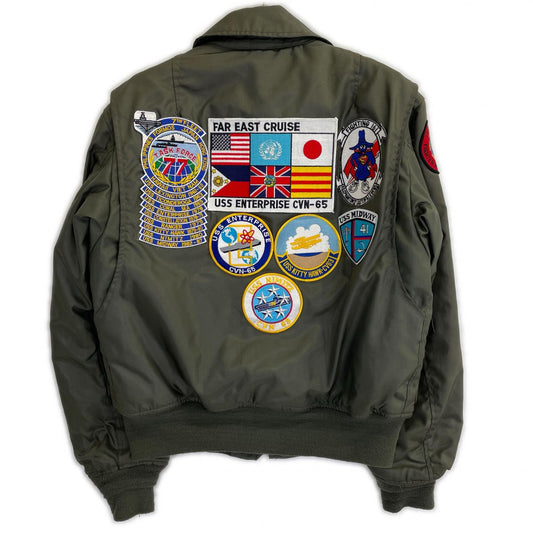 MILITARY ミリタリー カーキ 76年製 レスキューポケット CWU-45/Pフライトジャケット ジャケット