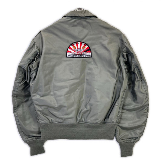 MILITARY ミリタリー カーキ 86年製 CWU36-P BLACK KNIGHTパッチ付き フライトジャケット ジャケット