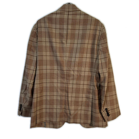 Belvest ベルベスト G10307 ブラウン ウール チェック JACKET IN THE BOX 3Bジャケット ジャケット