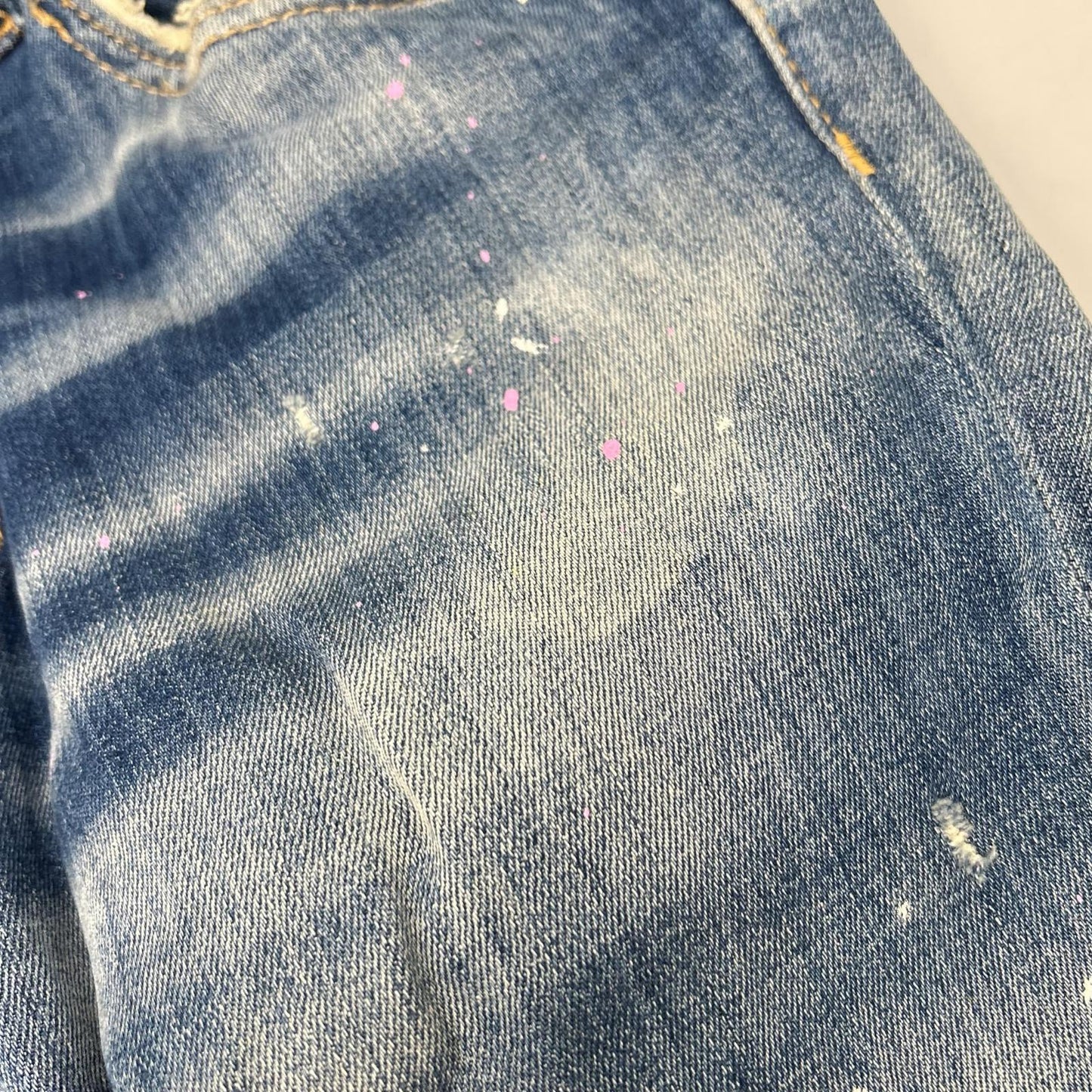DSQUARED2 ディースクエアード 18年 S71LB0452 ダメージ ペイント加工 SKATER JEAN ボトムス