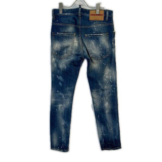 DSQUARED2 ディースクエアード 18年 S71LB0452 ダメージ ペイント加工 SKATER JEAN ボトムス