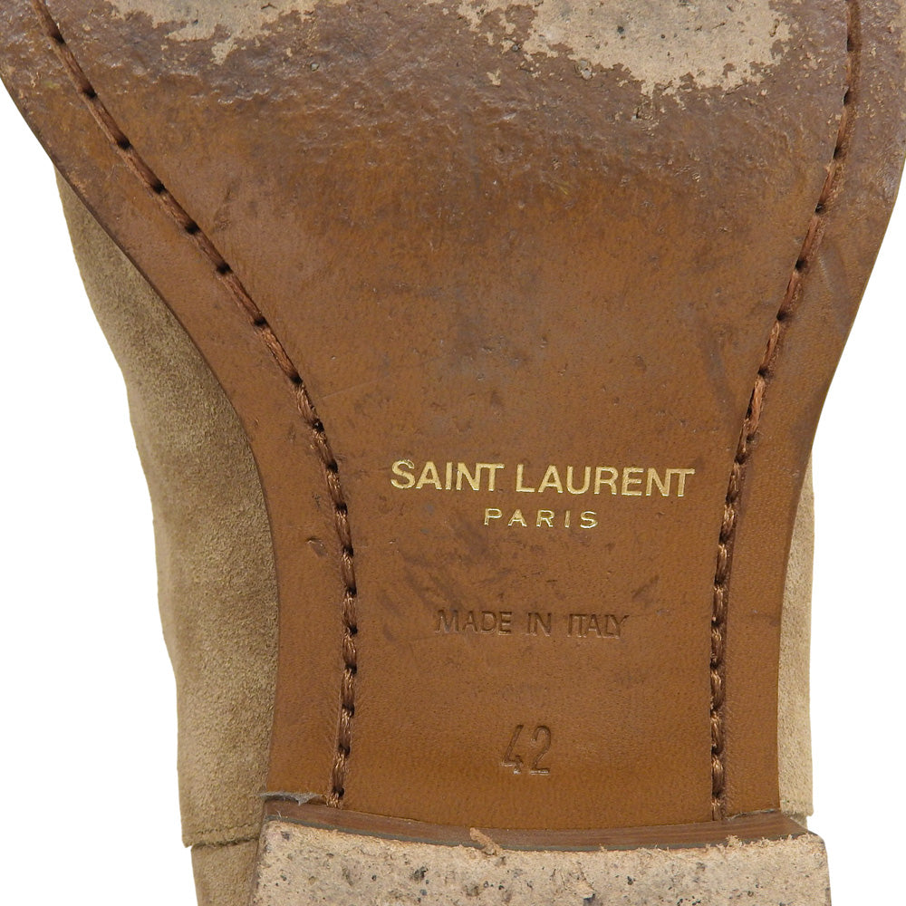SAINT LAURENT PARIS サンローランパリ スエード サイドゴアブーツ メンズ ベージュ 42 443208 シューズ
