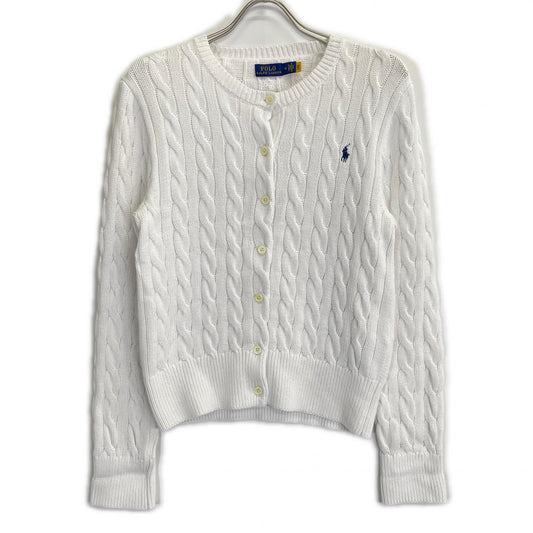 POLO RALPH LAUREN ポロ ラルフローレン RLMWB-GLC23 ホワイト コットン ケーブルニット カーディガン トップス