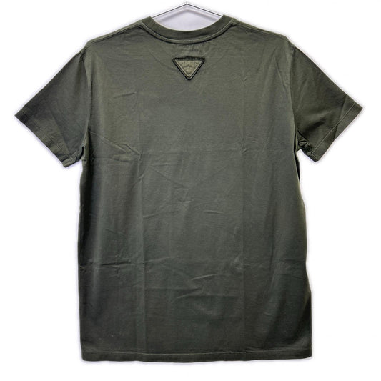 PRADA Prada 2019 135520 Khaki Cotton T-shirt Top