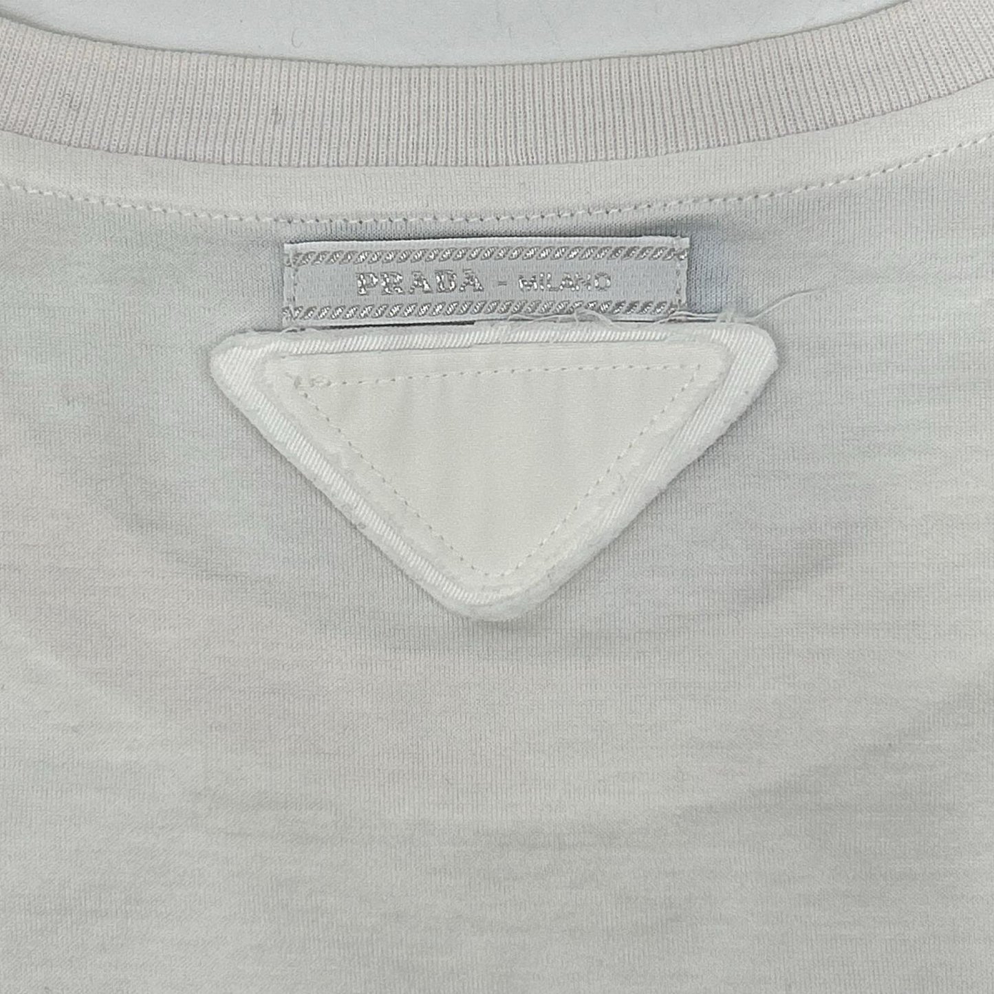PRADA プラダ 18年製 35570 ホワイト コットン Tシャツ トップス