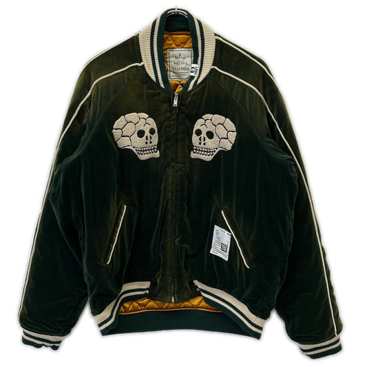 J11BL061 24AW グリーン スカル ベルベット スーベニアジャケット ジャケット 44 メンズ