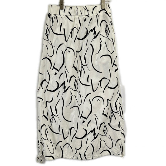 MYA22SS-SK01-1 White All-over print drawstring skirt S-M Ladies