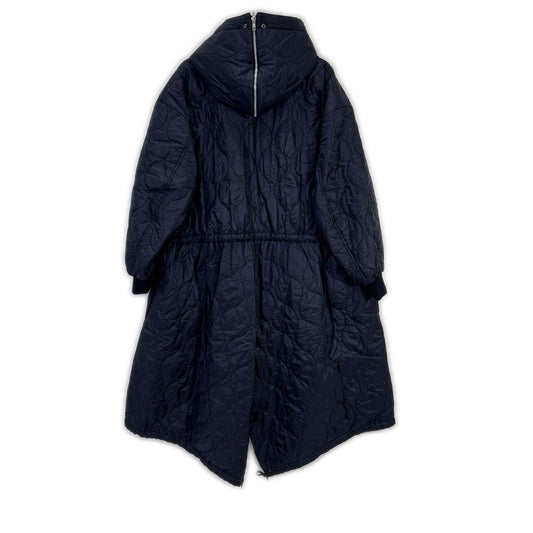 YC-C01-602 Navy Nylon Drawcord Quilted Jacket Jacket 1 Ladies