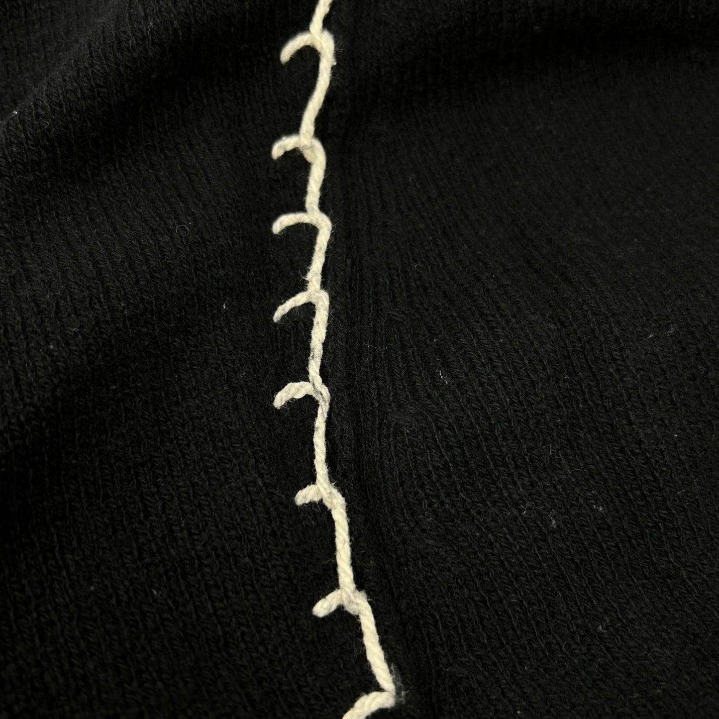 Yohji Yamamoto 山本耀司 FC-K23-188 黑色 刺绣设计 长款针织上衣 上衣