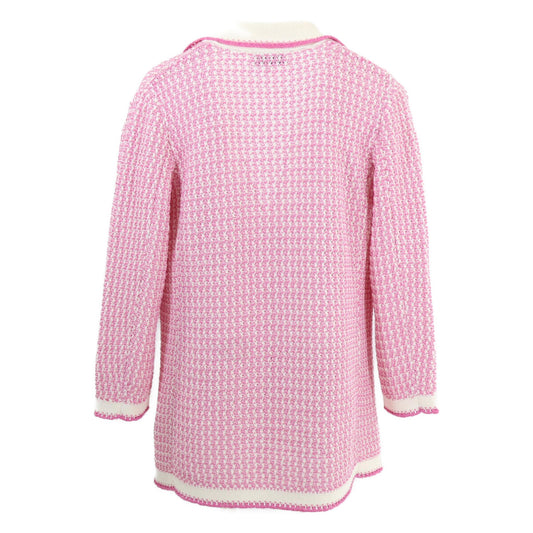 CHANEL シャネル 美品 国内正規 22SS P72239K10377 ライオン釦 コットン ツイード カーディガン ニットジャケット ジャケット