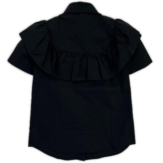 RED VALENTINO レッドヴァレンチノ VR0AAC150VU ブラック コットン リボン ブラウス トップス