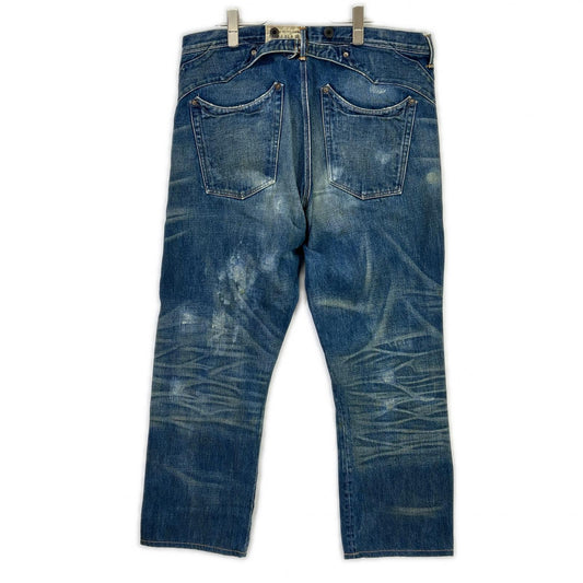 RRL ダブルアールエル USA製 R151RC01 ダメージ加工 PIONEER BUCKLE BACK JEANS ボトムス