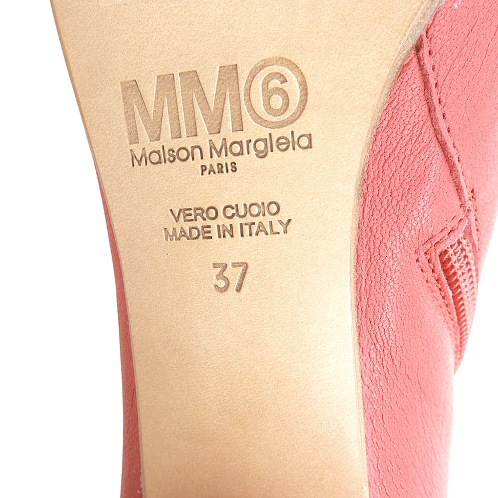 MM6 Maison Margiela 几乎全新 皮革踝靴 女款 红色 37 S59WU0173 鞋子